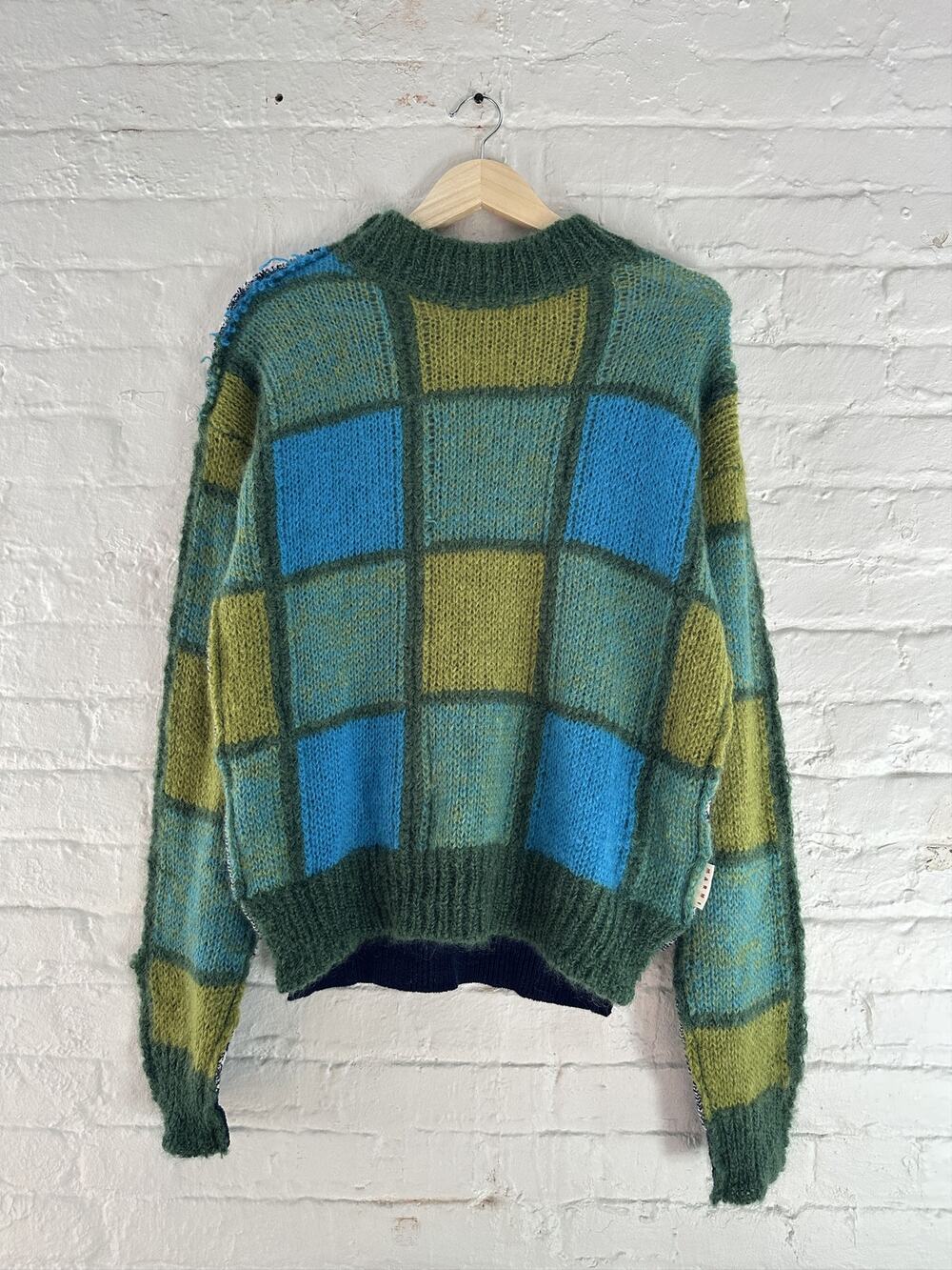 Marni Check Wool/Mohair Blend Sweater